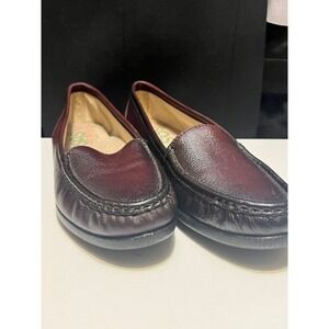 SAS 8.5 S Burgundy Leather Loafers Tripad Comfort Slip On Made USA Womens